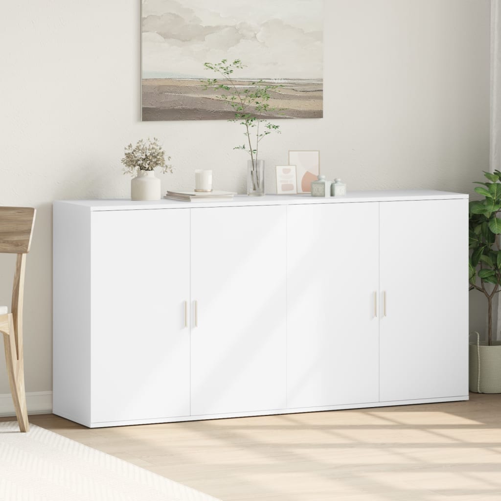 Sideboards 2 pcs White 79x38x80 cm Engineered Wood